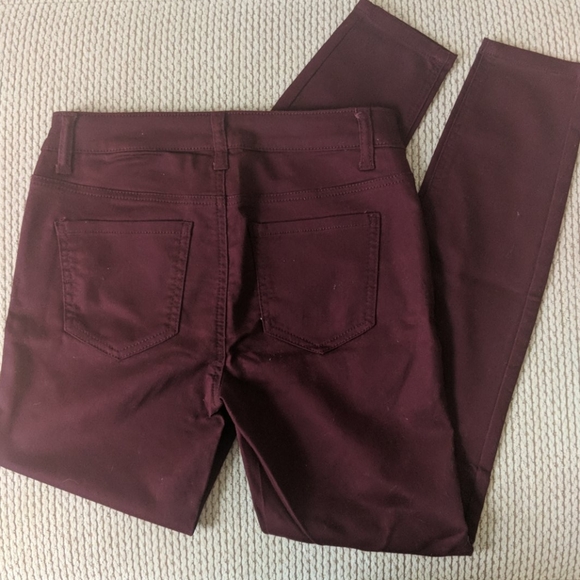 Design Lab Skinny Jeans - Maroon - Picture 2 of 3